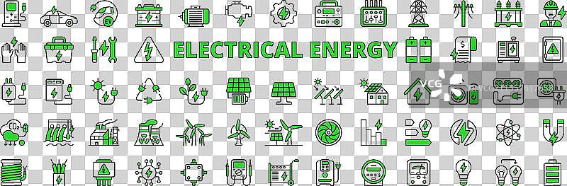 绿色线路设计中的电能图片素材
