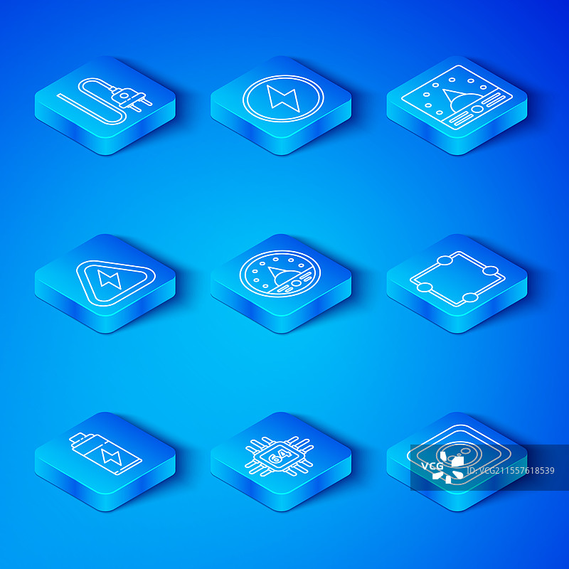 电池安培表多用表设置线图片素材