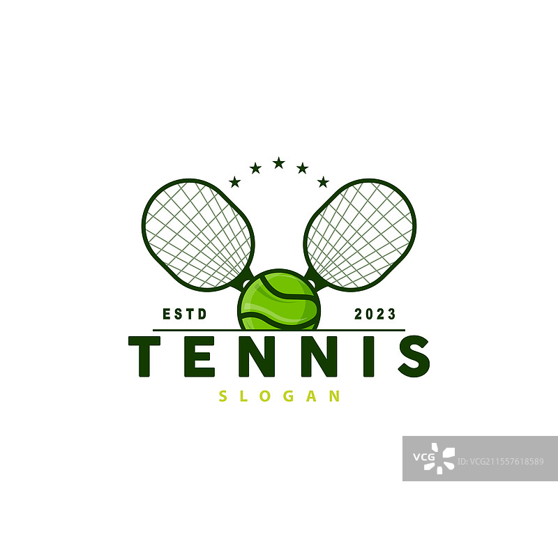 网球比赛的标志设计，运动球和图片素材