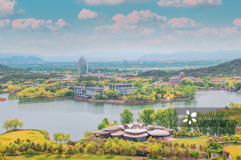 雁栖湖西山步道图片素材