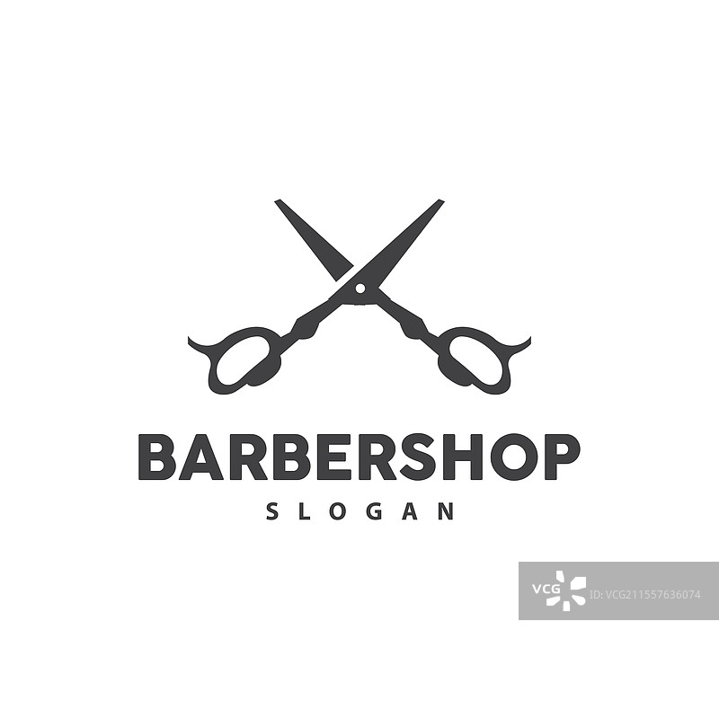 复古风格的理发店标志剪刀图片素材