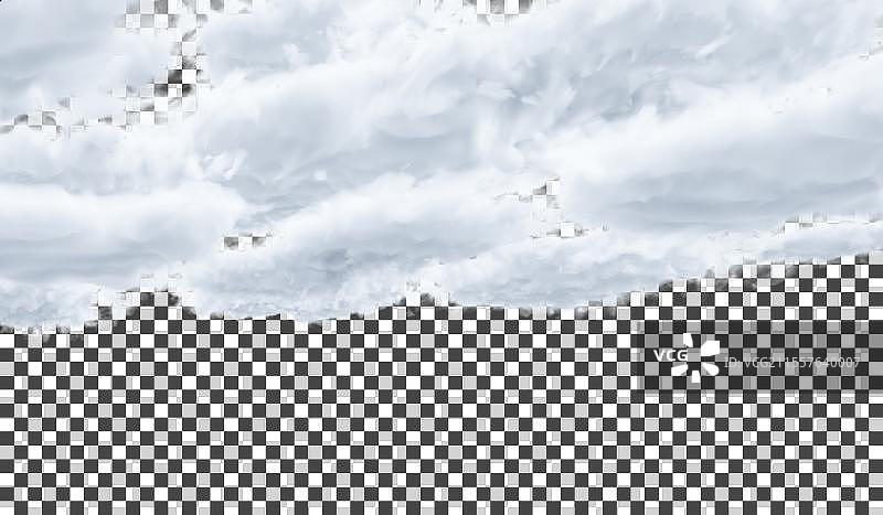 雷鸣般的浓密云层在透明背景上图片素材