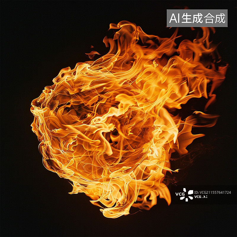 【AI数字艺术】火焰火球燃烧图片素材