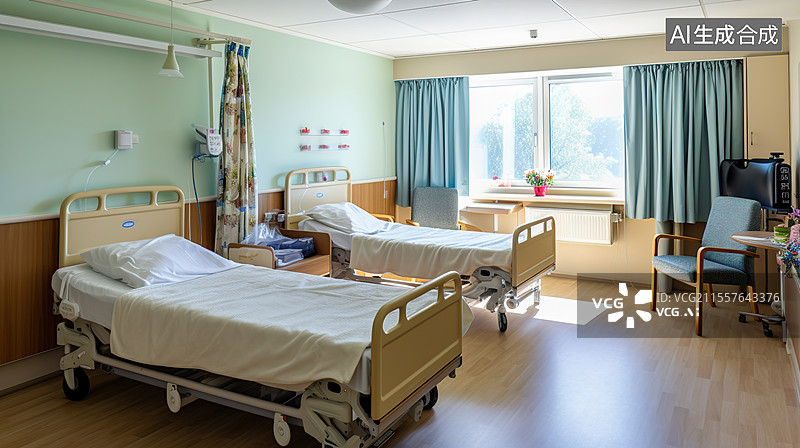 【AI数字艺术】现代化康养机构房间图片素材