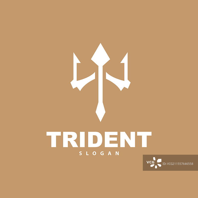 波塞冬（海王星）的魔法三叉戟标志图片素材