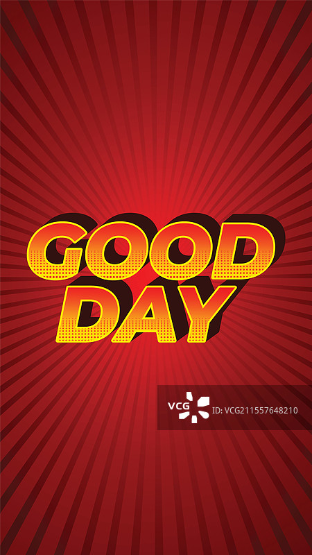 3D风格肖像中的“美好的一天”文字效果图片素材