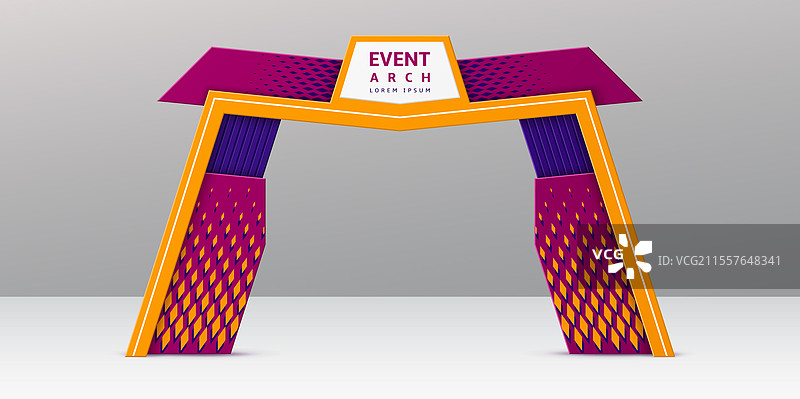 展览活动的几何拱门入口图片素材