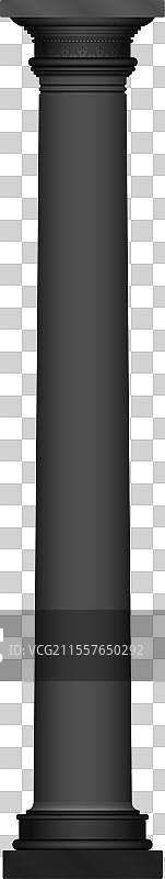 古老的柱子黑色图标的轮廓图片素材