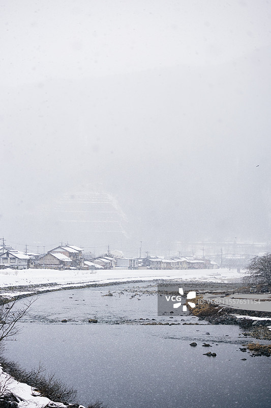 日本岐阜县郡上八幡城—城下町图片素材