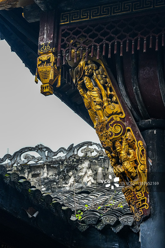 四川自贡贡井区陈家祠堂图片素材