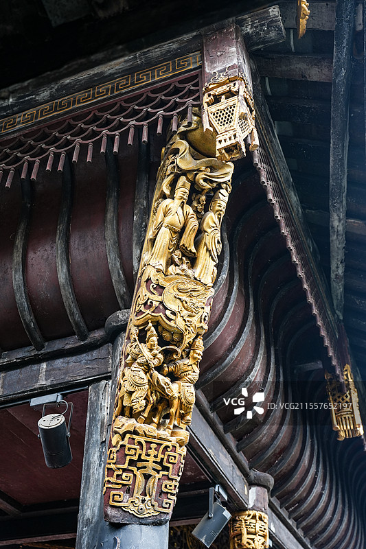 四川自贡贡井区陈家祠堂图片素材