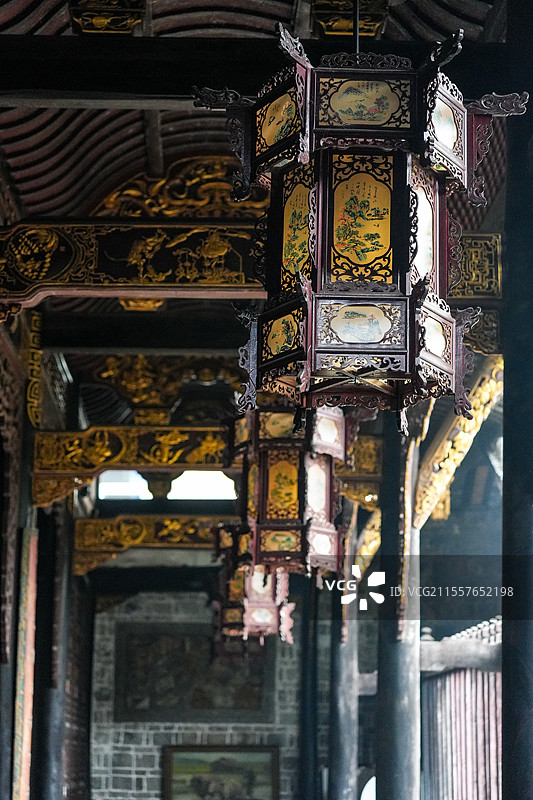 四川自贡贡井区陈家祠堂图片素材