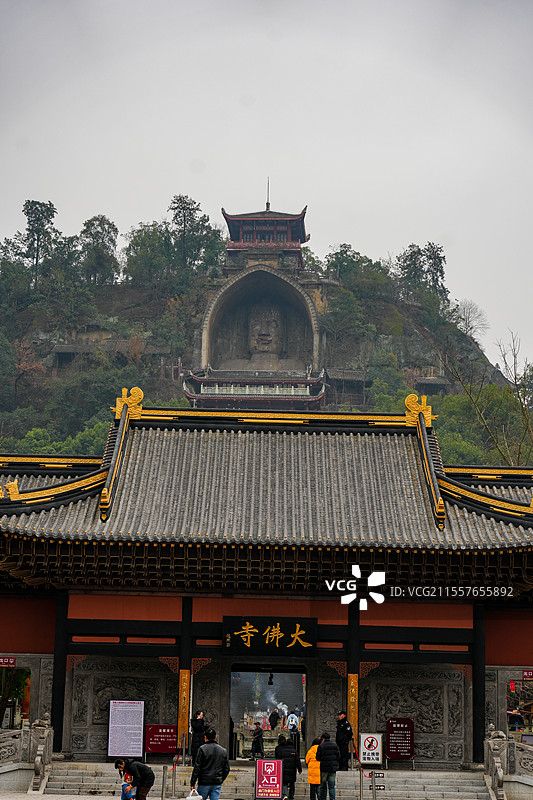 四川自贡荣县大佛图片素材