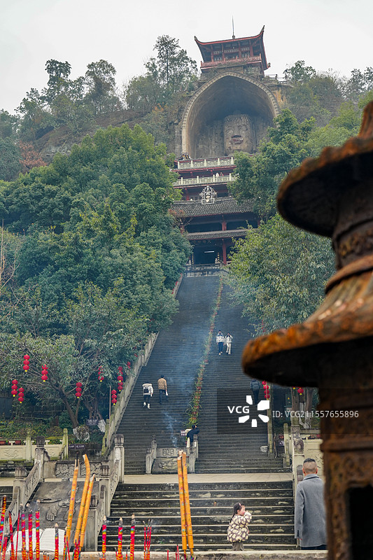 四川自贡荣县大佛图片素材