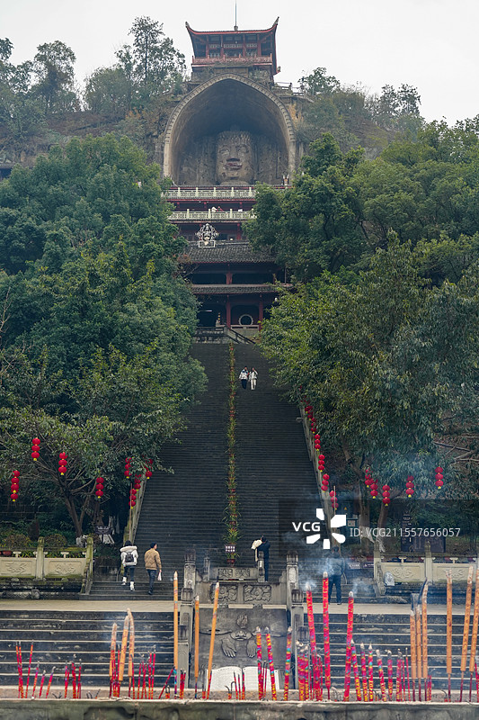 四川自贡荣县大佛图片素材