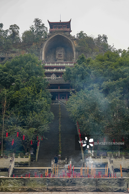 四川自贡荣县大佛图片素材