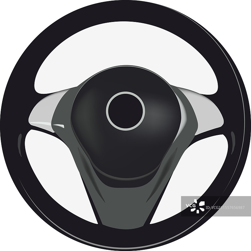 现代汽车方向盘在白色背景上图片素材