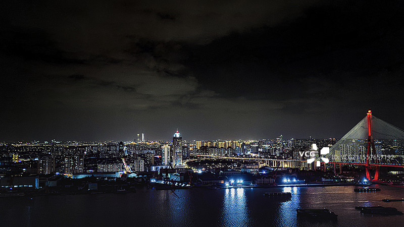 江边夜景图片素材