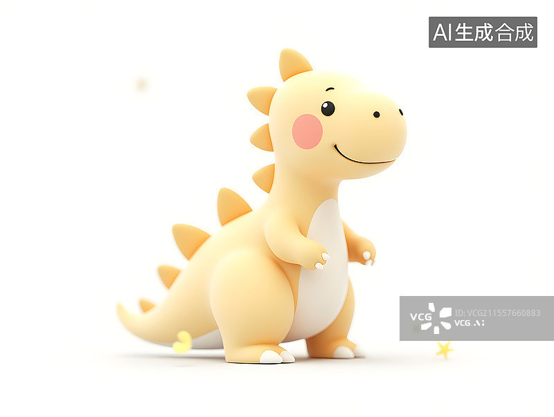 【AI数字艺术】儿童节的可爱恐龙插画图片素材