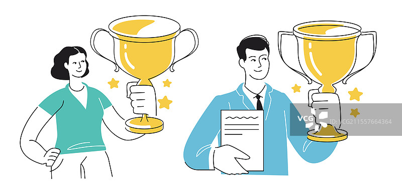 获胜者奖杯，象征成功与成就图片素材
