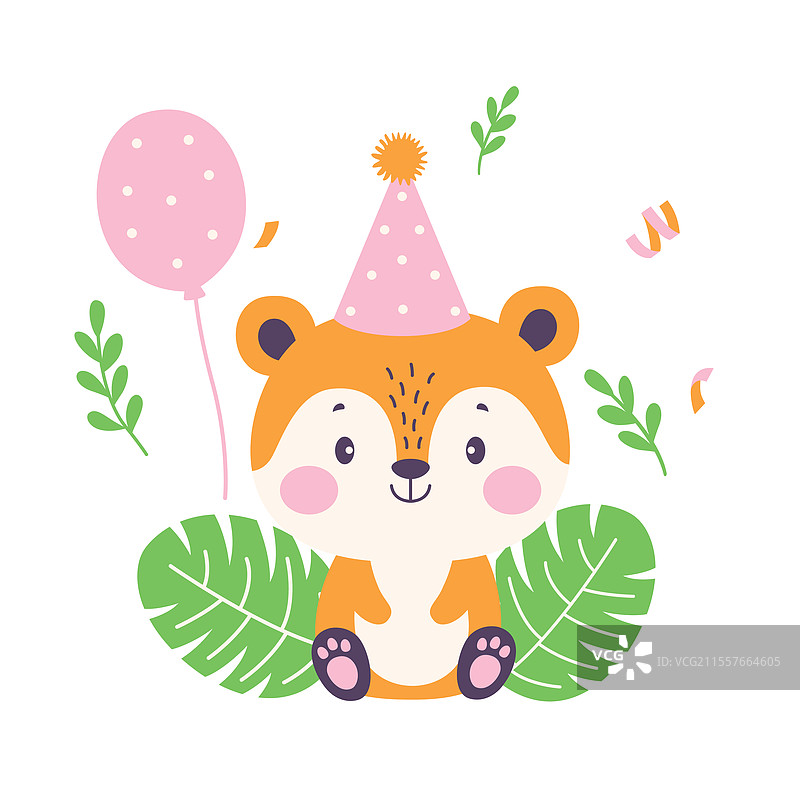 快乐可爱的狐狸卡通角色穿着图片素材