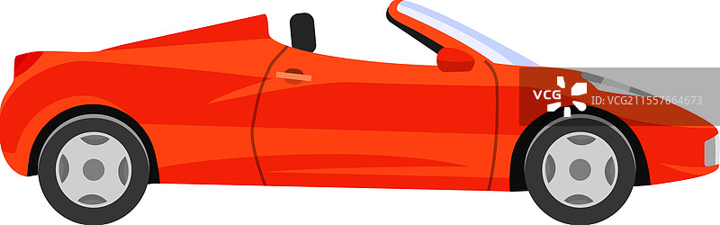 红色敞篷车侧视图豪华汽车图片素材