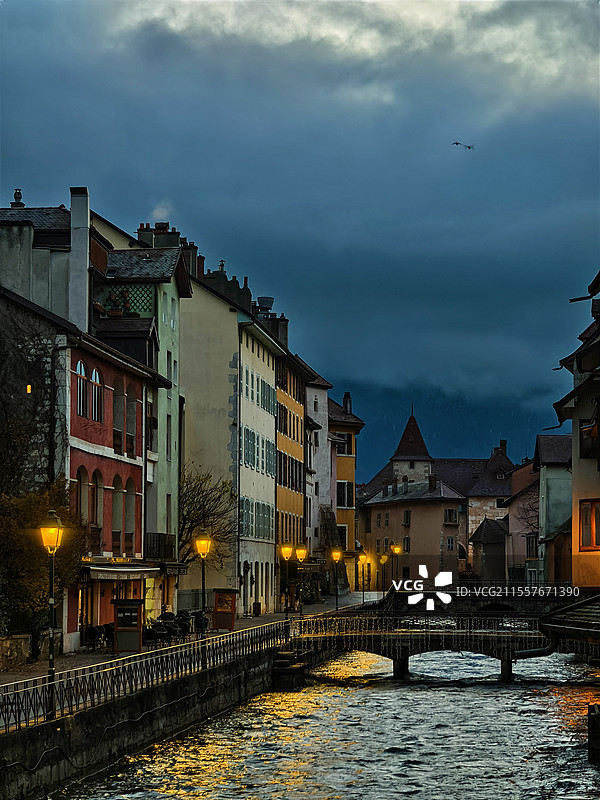 法国安纳西冬晨图片素材