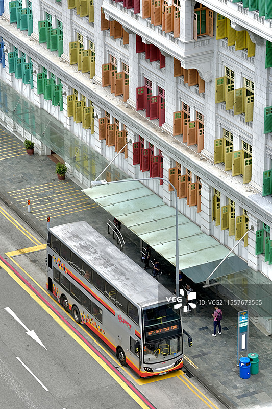 新加坡旧禧街警察局 公交车 巴士 公交站图片素材