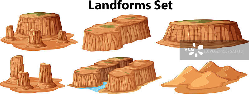 各种地貌用于教育图片素材