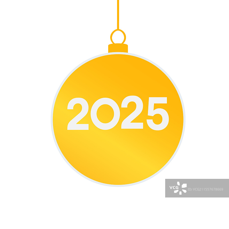 悬挂的2025新年装饰图片素材
