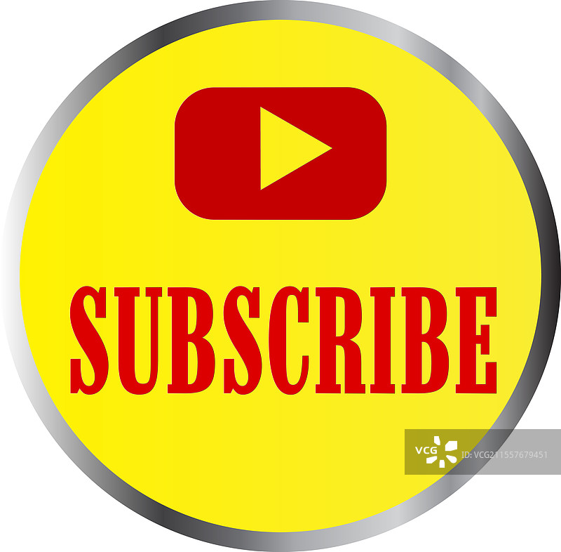 订阅黄色按钮文件 EPS图片素材