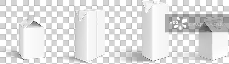 带盖的牛奶或果汁包装盒图片素材