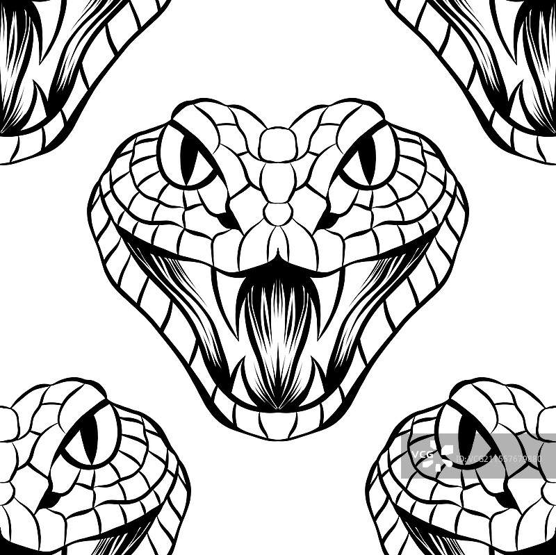 单色无缝轮廓图案图片素材