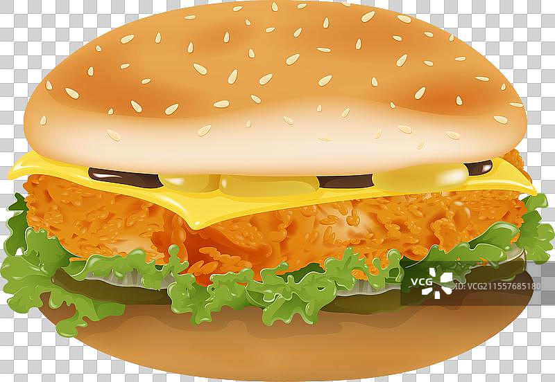 美味的鸡肉汉堡图片素材