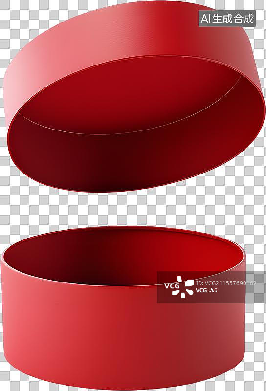 【AI数字艺术】打开的红色礼盒图片素材