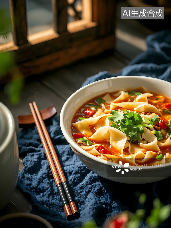 【AI数字艺术】河南烩面美食特写图片素材