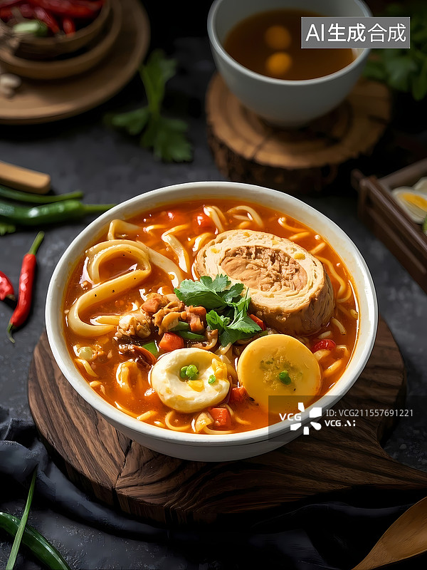 【AI数字艺术】沙茶面美食特写图片素材