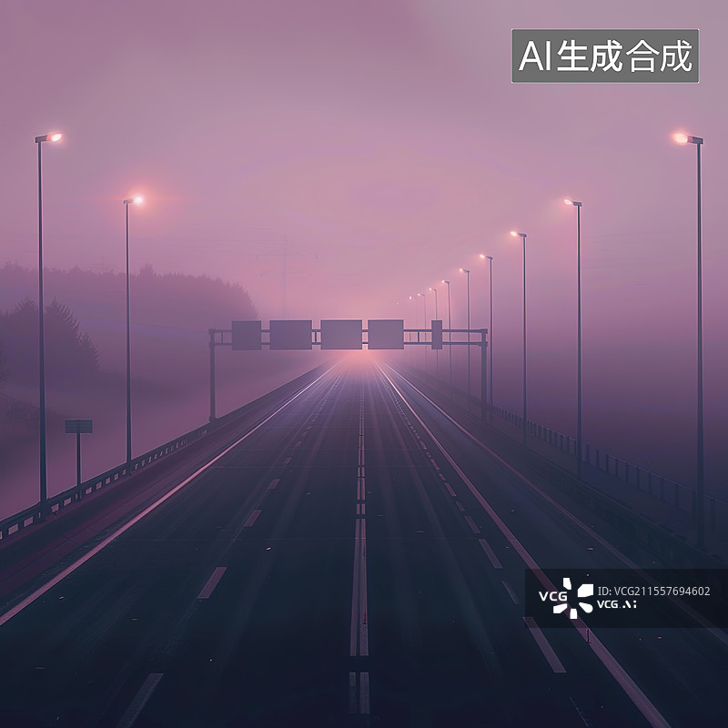 【AI数字艺术】高速公路上的车辆图片素材