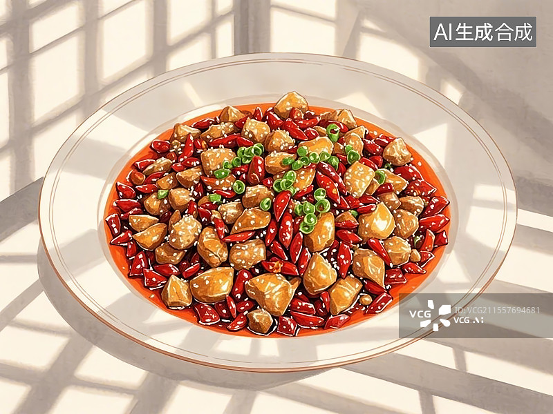 【AI数字艺术】重庆辣子鸡图片素材