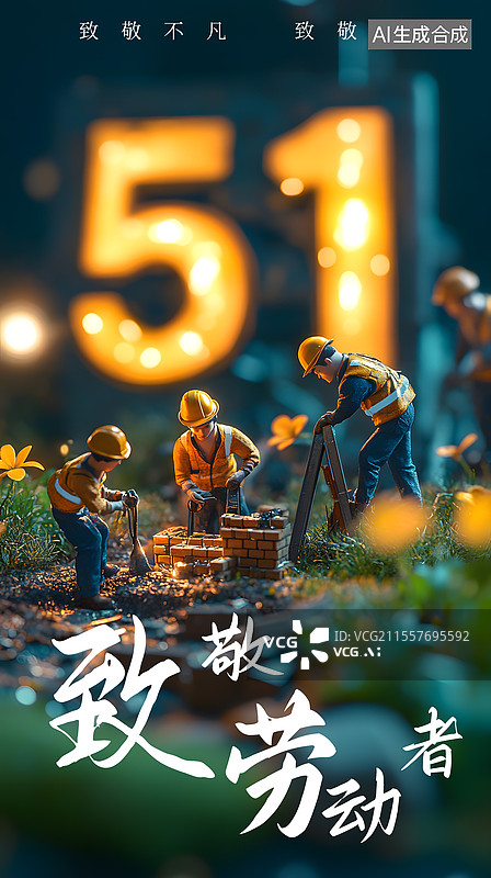 【AI数字艺术】劳动节创意海报图片素材