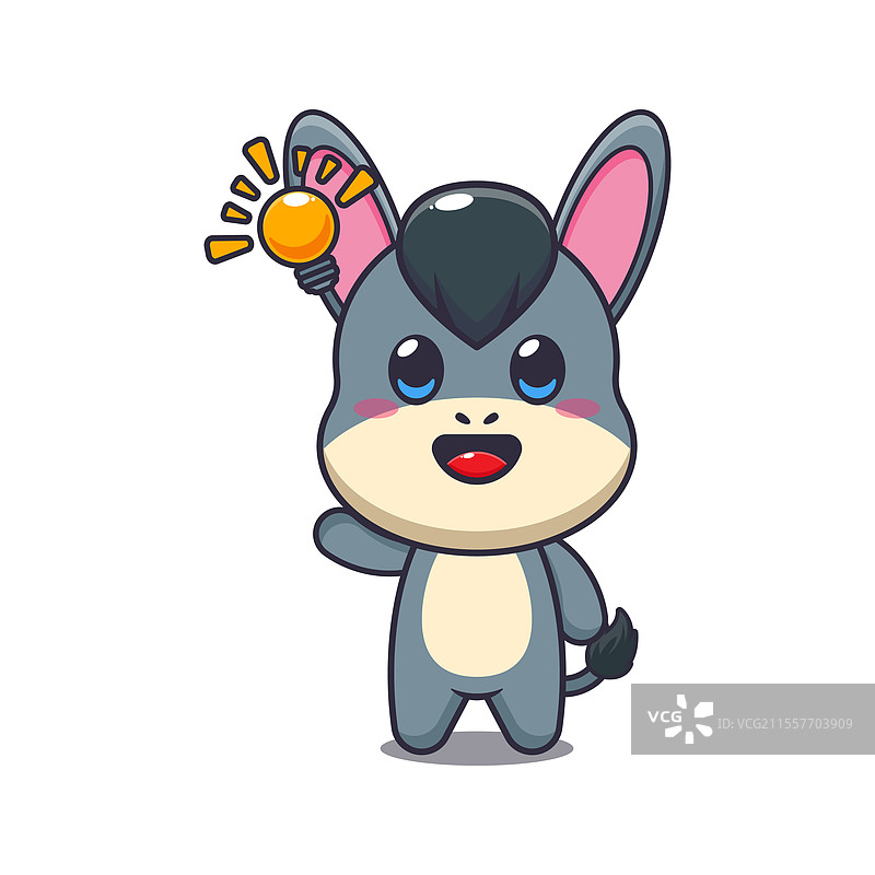 驴子吉祥物卡通角色获得灵感图片素材
