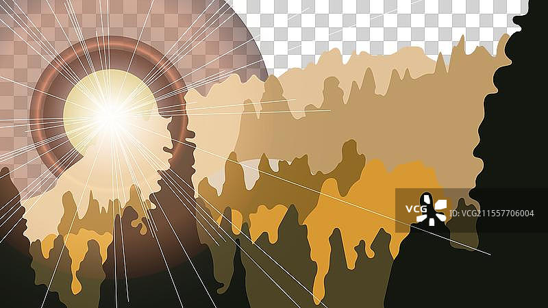 美丽的极简抽象秋季森林图片素材