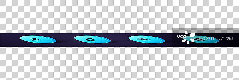 带锁的等距CD或DVD光盘设置图片素材