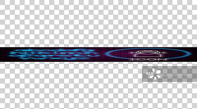 发光的霓虹线条耳机男士图标图片素材