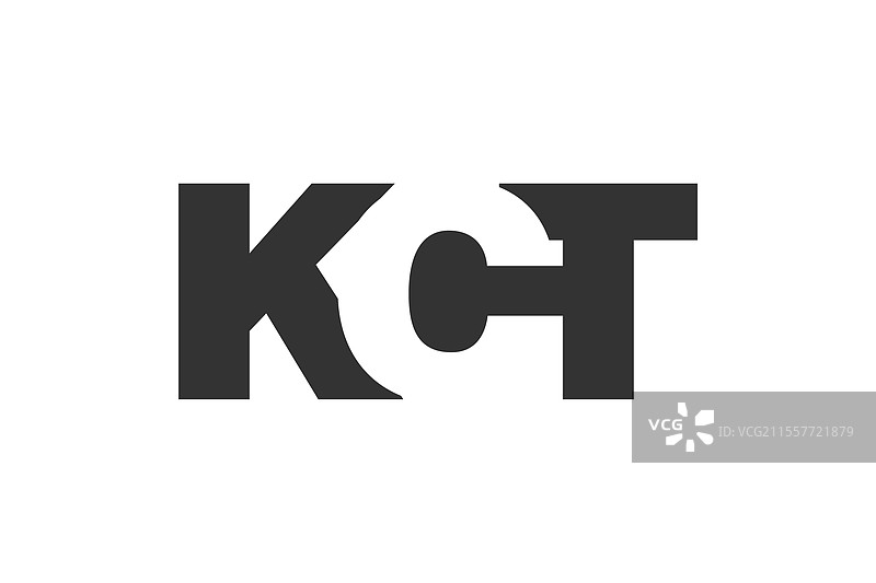 KCT标志设计，字母K、C、T采用粗体字。图片素材