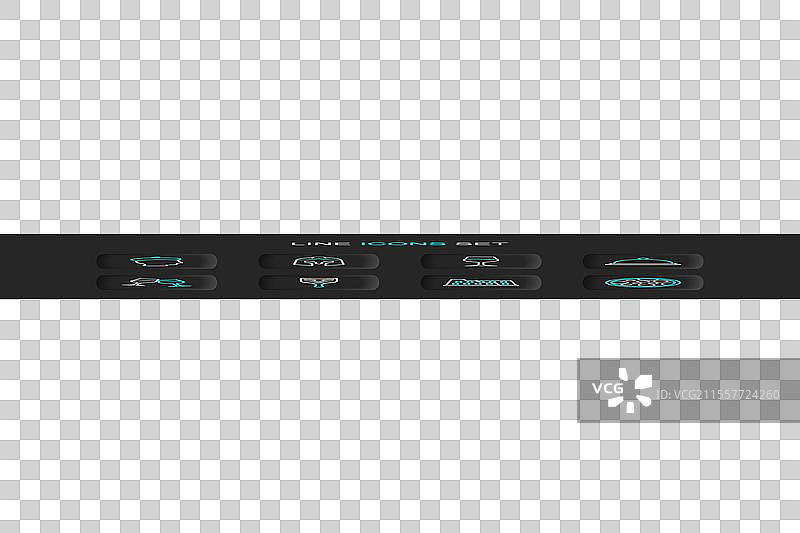 披萨、斗兽场、嘉年华面具和酒杯的线条图案图片素材