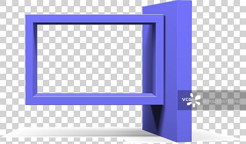 3D框架在支架上或抽象极简风格图片素材