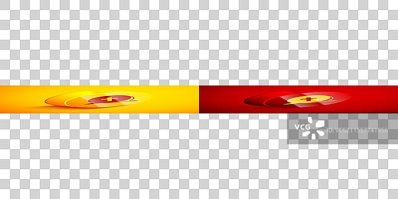 孤立在橙色背景上的等距基督教十字架图标图片素材