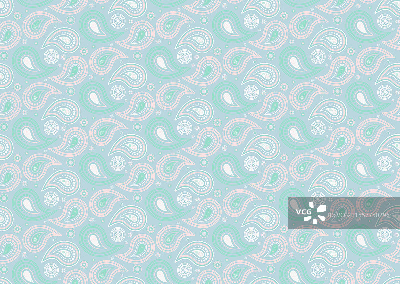 东方细致的达马斯克无缝对比图案图片素材