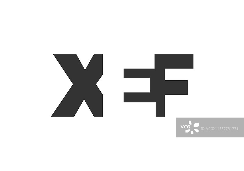 xef标志设计，字母x e f，粗体字型图片素材